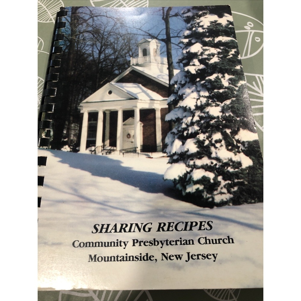 Recipe Cookbook Community Presbyterian Church Mountainside NJ 1988 Spiral Vtg